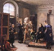 Carl Christian Vogel von Vogelstein Ludwig Tieck sitting to the Portrait Sculptor David d'Angers oil painting reproduction